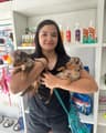 Cliente Camila R. com seu filhote